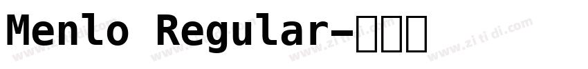 Menlo Regular字体转换